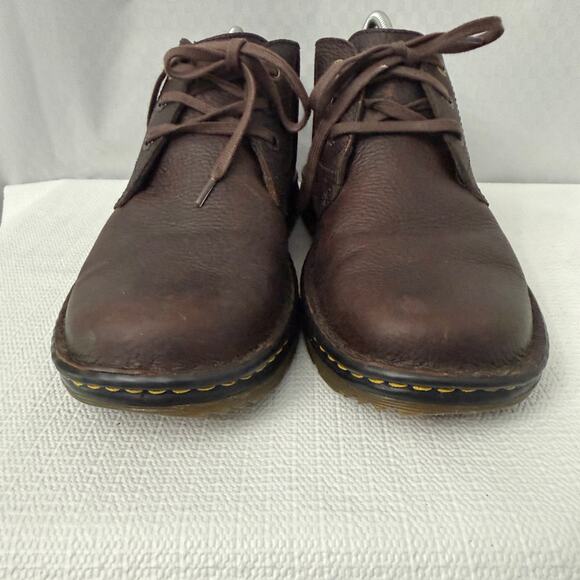 Dr Martens Boots Mens Size 10 Sussex Brown Leather Pebbled Ankle Grunge
